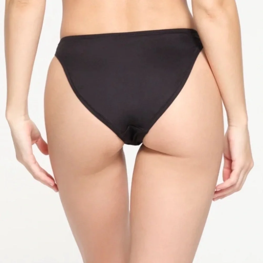 Skims (B13) mid coverage swim bottom black signature recycled bottoms NWT xl